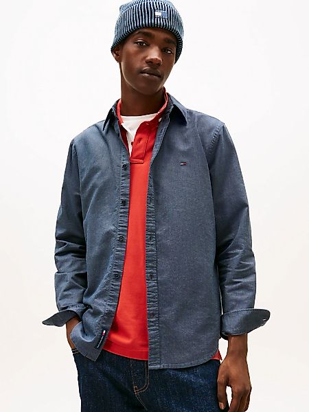 Tommy Jeans Langarmhemd "TJM OXFORD" regular fit, Button-down-Kragen, basic günstig online kaufen