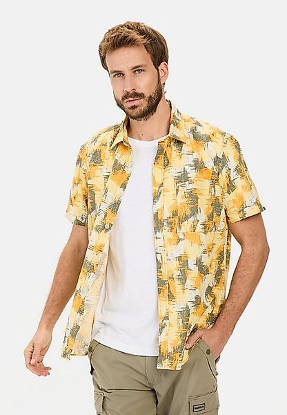 camel active Kurzarmhemd mit Strukturmuster Kurzarm Kentkragen Kentkragen günstig online kaufen