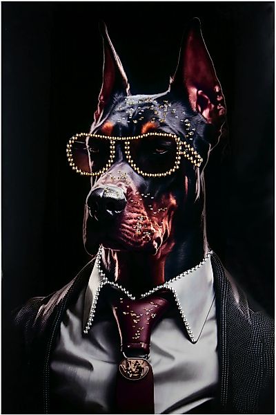 MIRRORS AND MORE Kunstdruck "BRUCE" 1 Stk. tlg. Mix aus Tierporträt und Mod günstig online kaufen