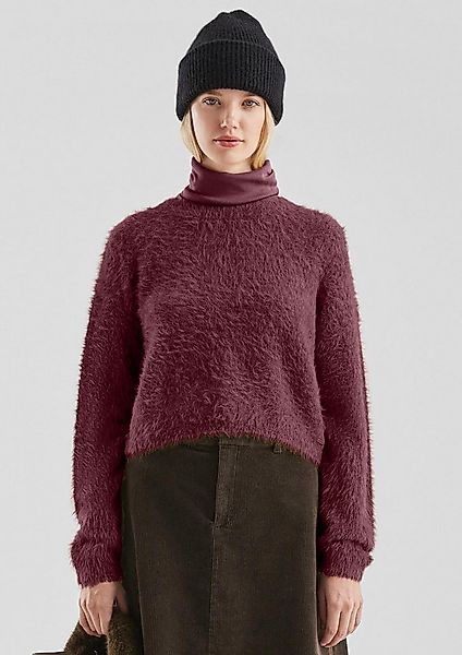 QS Longpullover Strickpullover Flauschiger Strickpulli günstig online kaufen