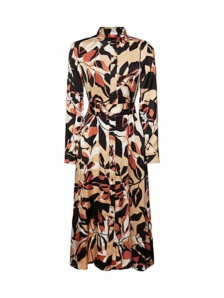 Esprit Collection Midikleid Gemustertes Kleid in Satinoptik günstig online kaufen