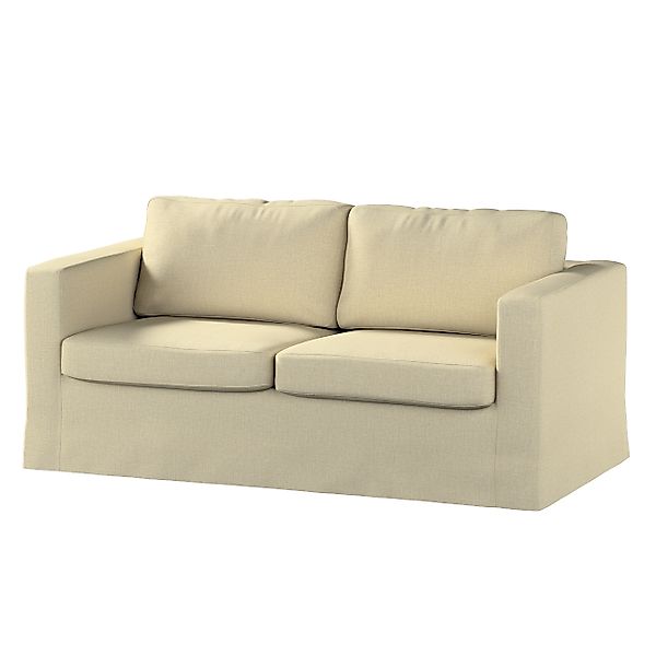 Bezug für Karlstad 2-Sitzer Sofa nicht ausklappbar, lang, olivgrün-creme, S günstig online kaufen