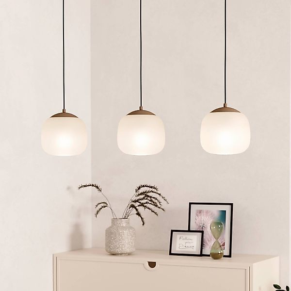 Hängeleuchte Cominio taupe/sand, dreiflammig günstig online kaufen