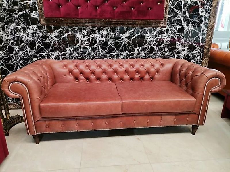 JVmoebel Chesterfield-Sofa Wohnzimmer Chesterfield Designer Sofa 3 Sitzer C günstig online kaufen