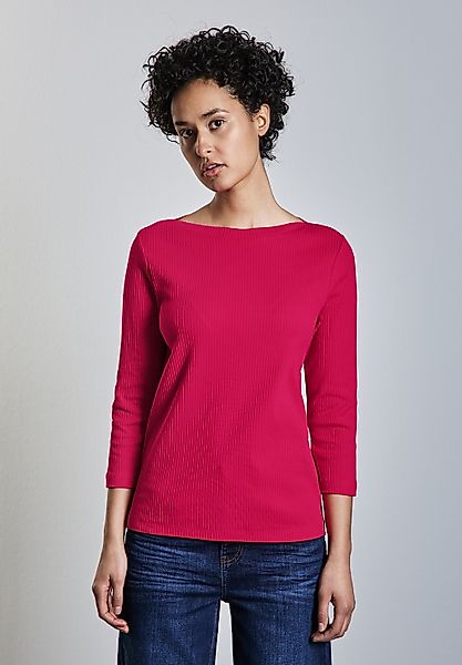 STREET ONE Langarmshirt, mit Rippstruktur günstig online kaufen