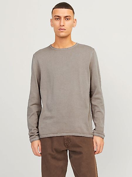 Jack & Jones Rundhalspullover "JJELEO aus pflegeleichter Baumwollqualität" günstig online kaufen