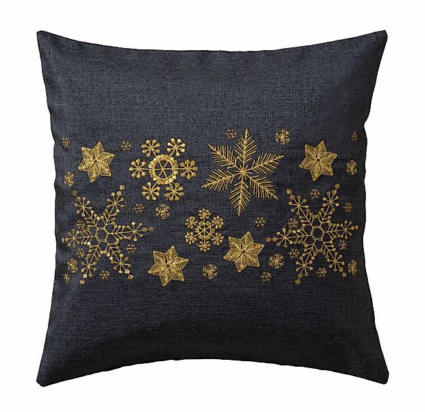 Dreams Kissenbezug "Schneeflocke, Weihnachtsdeko" mit aufwendiger Stickerei günstig online kaufen