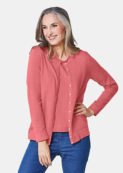 GOLDNER Strickpullover Figurnahes Twin-Set aus Pima-Baumwolle günstig online kaufen