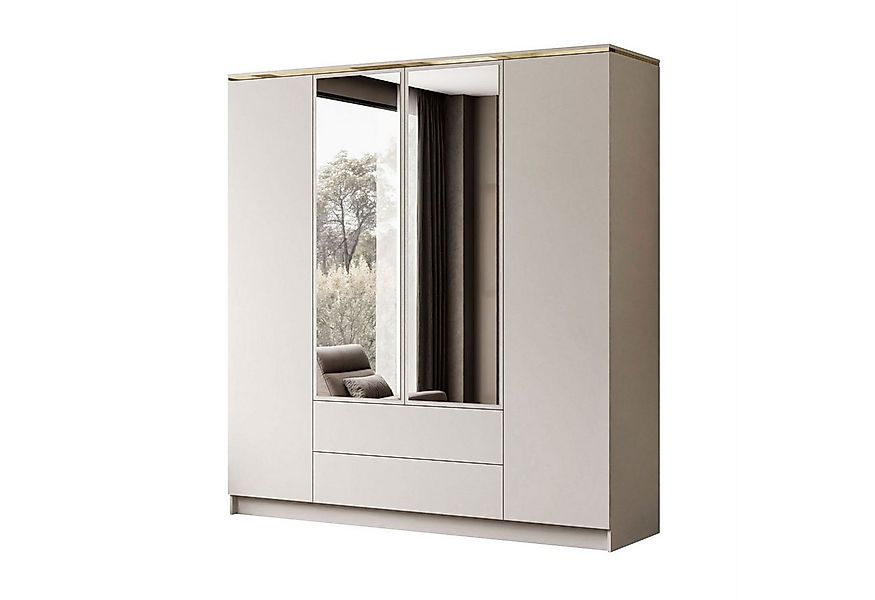 Lookway Kleiderschrank AURORA 4D2SZ KASCHMIR mit Schubladen Breite: 200 cm günstig online kaufen