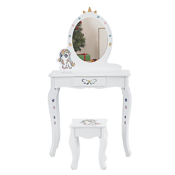 VINGLI Schminktisch Kinder Set mit Einhorn-Design, günstig online kaufen