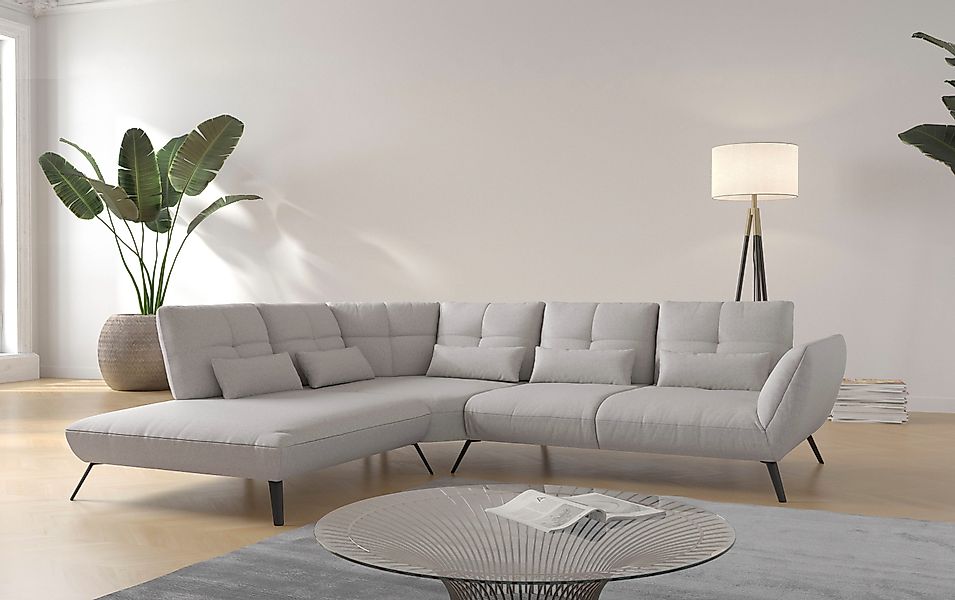 Places of Style Ecksofa "Mikado L-Form", inkl. Sitztiefenverstellung und Ar günstig online kaufen