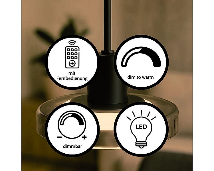 Liadomo LED Pendelleuchte Volos, dimmbar, LED fest integriert, Warmweiß, Ne günstig online kaufen