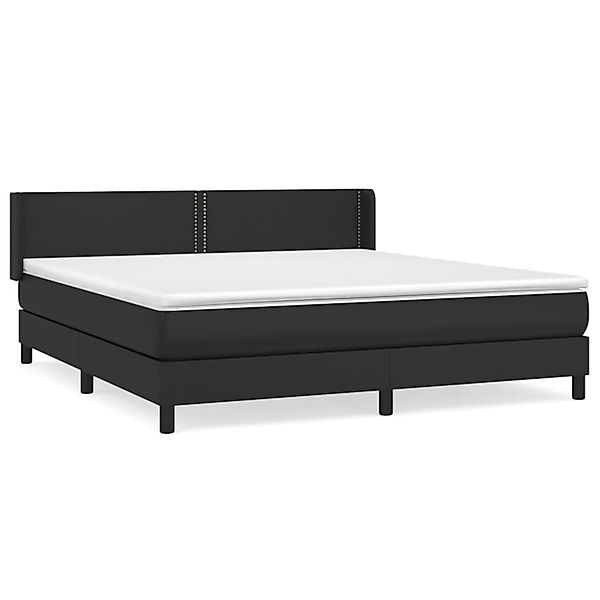 vidaXL Boxspringbett mit Matratze Schwarz 160x200 cm Kunstleder 3130727 günstig online kaufen