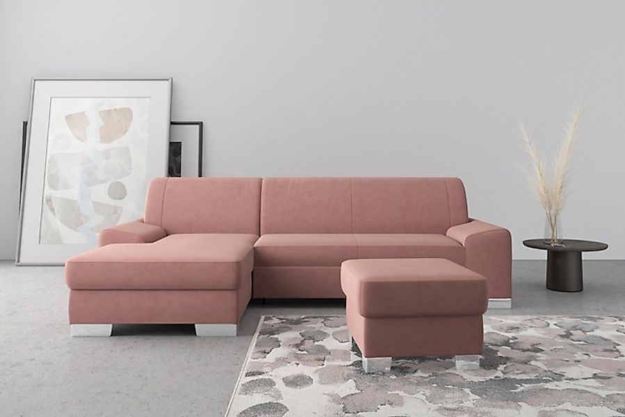 DOMO collection Ecksofa »Anzio L-Form, whlw. Bettfunktion, Federkern, hochw günstig online kaufen