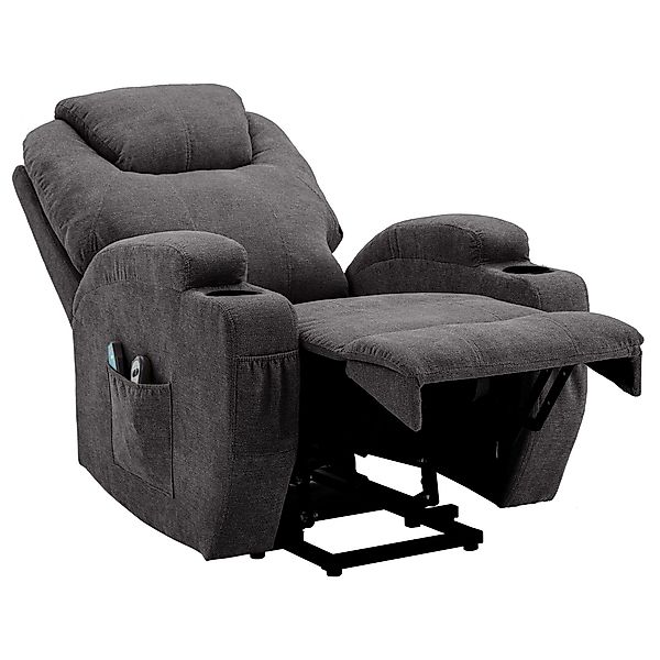 Merax TV-Sessel Wärmefunktion und Vibrationsmassage, Massagesesel günstig online kaufen