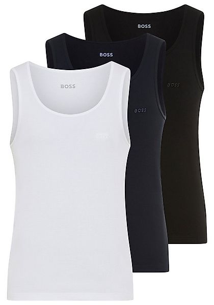 BOSS Tanktop 3P RibClassic BOSS ONE Ton in Ton Stickerei auf der Brust günstig online kaufen
