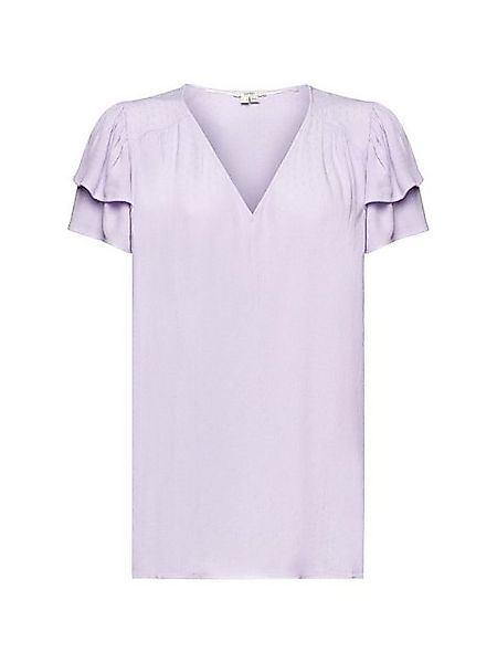 Esprit Kurzarmbluse Bluse mit Volantärmeln und LENZING™ ECOVERO™ günstig online kaufen