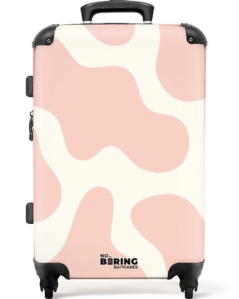 NoBoringSuitcases.com© Hartschalen-Trolley Weiß mit rosa Flecken günstig online kaufen