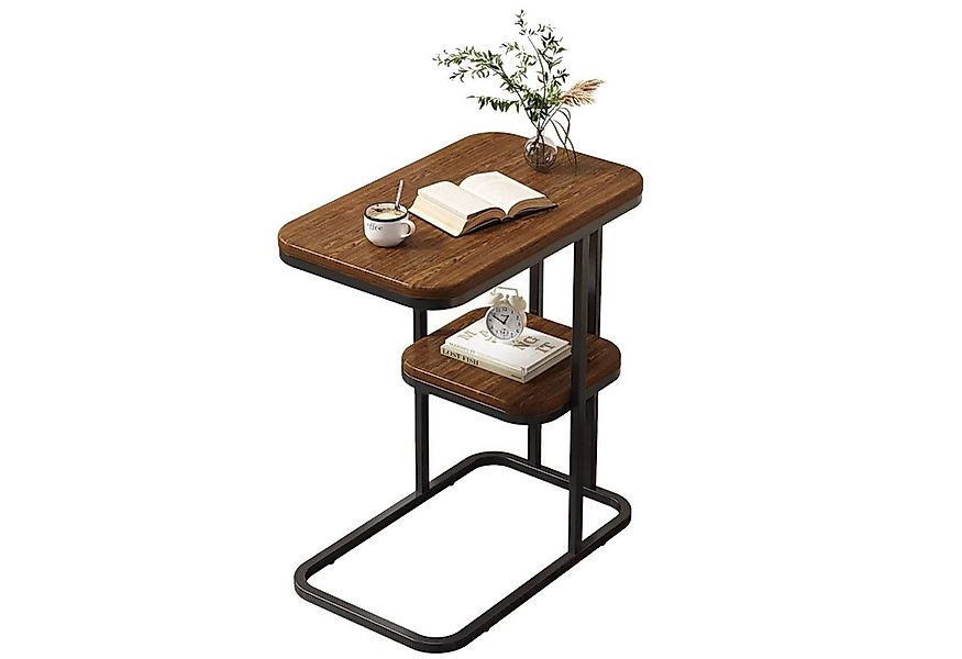 SURFOU Beistelltisch Couch Sofatisch Side Table C Form Kaffeetisch, Wohnzim günstig online kaufen