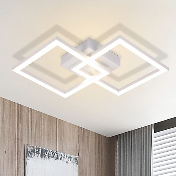 Nettlife LED Deckenleuchte Schwarz Eckig 24W günstig online kaufen