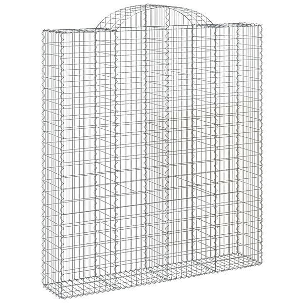 vidaXL Gabionen mit Hochbogen 2 Stk 200x50x220/240cm Eisen 1679858 günstig online kaufen