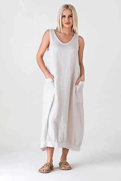 WENOR Sommerkleid Damen Musselin Strandkleid ärmellos günstig online kaufen