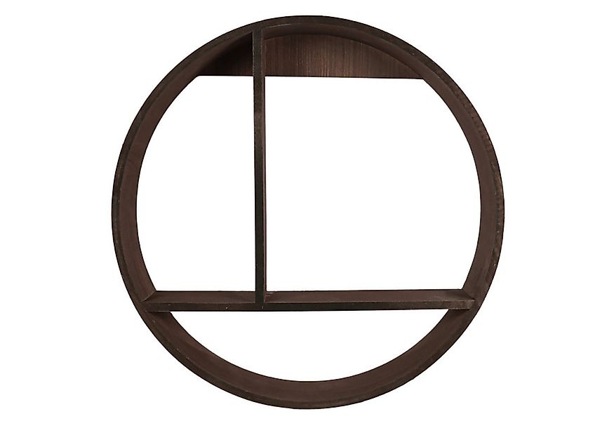 HTI-Living Wandregal Wandregal Ø 37 cm Holz Dunkelbraun, Stück 1-tlg., rund günstig online kaufen