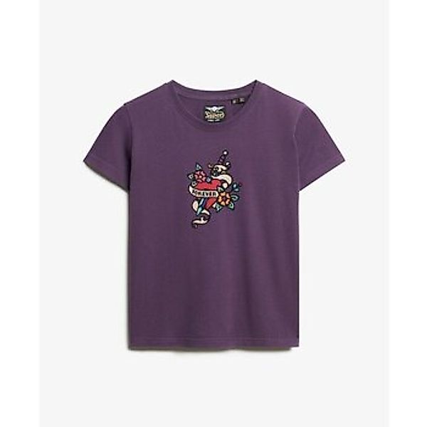 Superdry  T-Shirt T-shirt ajusté femme  Small Tattoo Rhinest günstig online kaufen