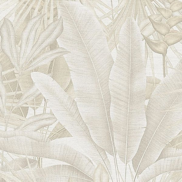 PROFHOME 396474-GU Natur Tapete Dschungel Beige Creme-Weiß Grau Weiß 0,53 m günstig online kaufen