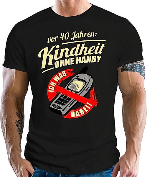 RAHMENLOS® T-Shirt für Leute über 40: Kindheit ohne Handy günstig online kaufen