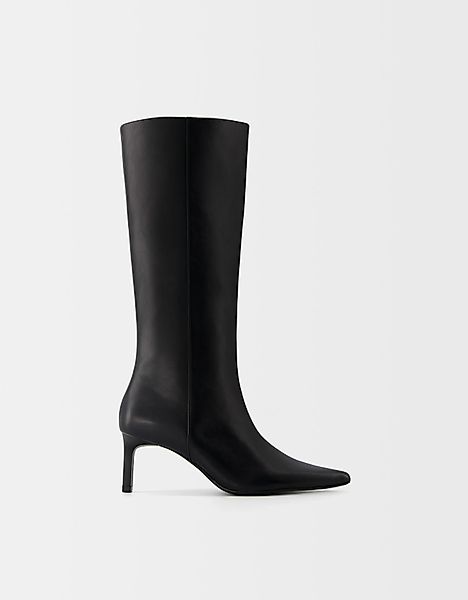 Bershka Stiefel Kitten-Heels Damen 39 Schwarz günstig online kaufen