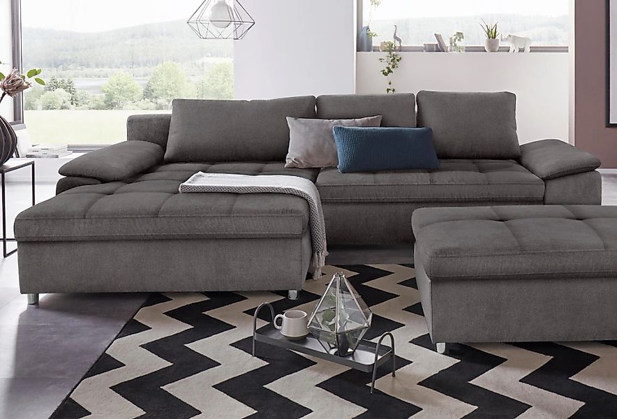 sit&more Ecksofa "Labene L-Form", wahlweise mit Bettfunktion und Bettkasten günstig online kaufen
