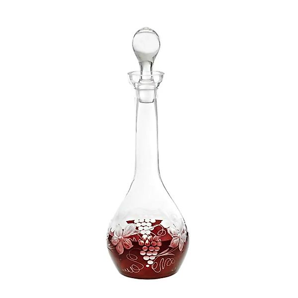 Flasche mit Verschluss Red Queen 1000 ml, Weinrot, aus Glas günstig online kaufen