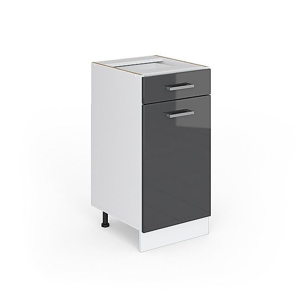 Vicco Schranksystem R-Line, Anthrazit Hochglanz/Weiß, 40cm günstig online kaufen