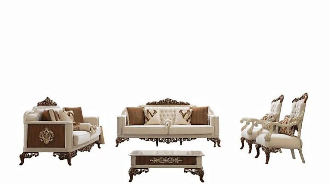 JVmoebel Sofa Sofagarnitur 3+1+1+1 Sitzer Couchtisch Luxus Garnitur Sofa Ba günstig online kaufen