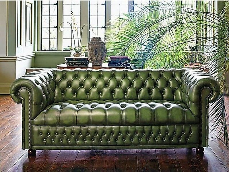 JVmoebel Chesterfield-Sofa Polster Couch Sofa Garnitur Vintage Lader Sofas, günstig online kaufen