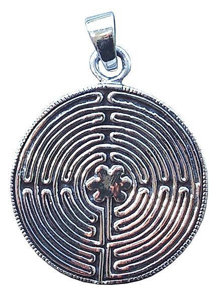 Saraswati Kettenanhänger Anhänger "Labyrinth Chartres" 2,5cm günstig online kaufen