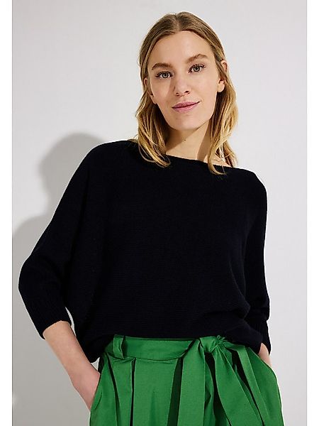 MORE&MORE Rundhalspullover Fledermauspullover mit Glanzeffekt günstig online kaufen