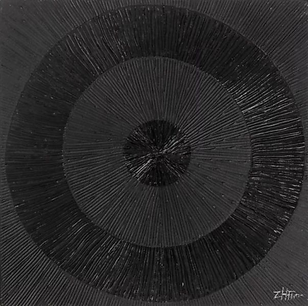 Wandbild BLACK CIRCLE Leinwand Schwarz /Dunkelgrau günstig online kaufen