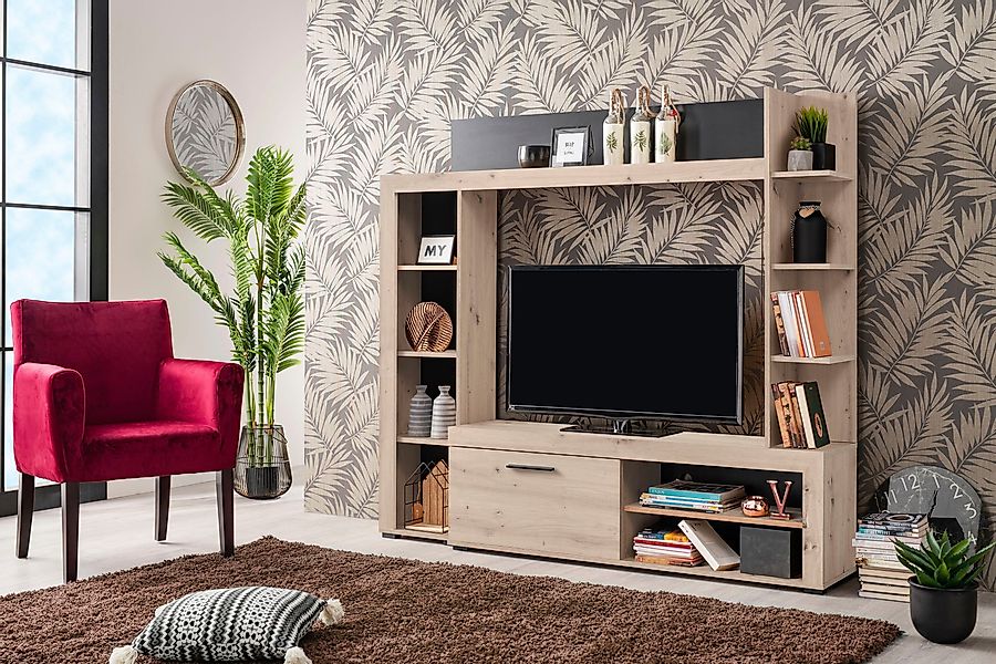INOSIGN Wohnwand "Rubi", mit TV-Lowboard und Regalumbau, Breite/Höhe 172,5/ günstig online kaufen