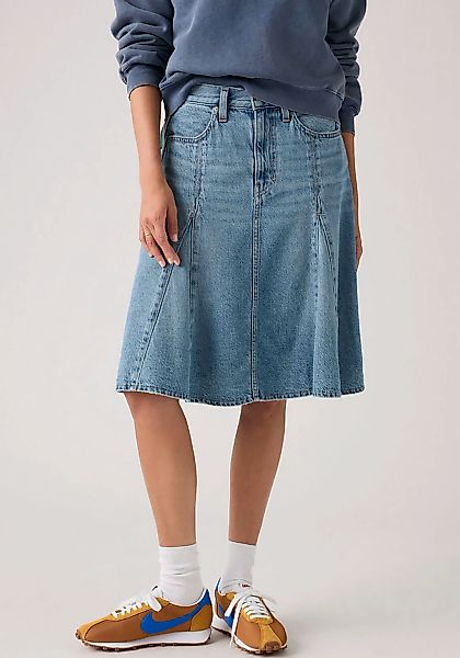 Levis Jeansrock "GODET KNEE LENGTH SKIRT" Midirock mit Falten günstig online kaufen