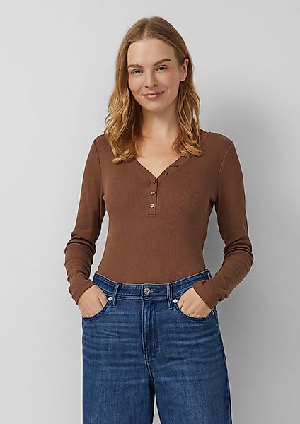 s.Oliver Langarmshirt T-Shirt Geripptes Jerseyshirt mit günstig online kaufen