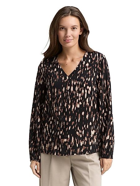 TOM TAILOR Langarmbluse mit All-Over Print günstig online kaufen