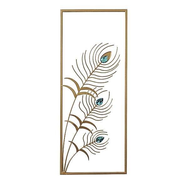 NTK-Collection Wanddekoobjekt Wanddeko Silhouette Pfauenfeder (Stück, günstig online kaufen