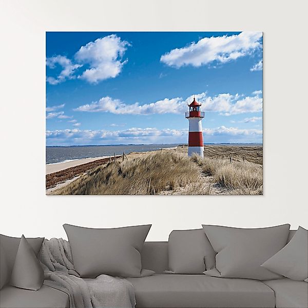 Artland Glasbild "Leuchtturm Sylt", Gebäude, (1 St.), in verschiedenen Größ günstig online kaufen