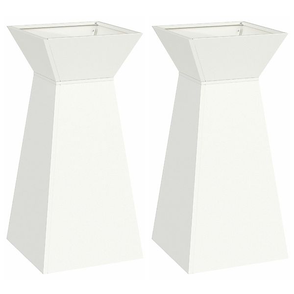 vidaXL Blumentopf Pflanzenständer Weiß Kunststoff 35 günstig online kaufen