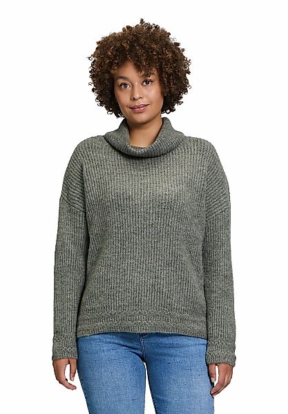 Cartoon Strickpullover "Damen Basic-Pullover mit Turtle Neck", 1 Stk. Rippb günstig online kaufen