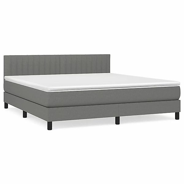 vidaXL Boxspringbett mit Matratze Dunkelgrau 180x200 cm Stoff1397184 günstig online kaufen