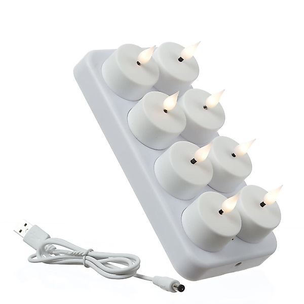 MARELIDA LED-Kerze LED Teelichter mit Ladestation günstig online kaufen