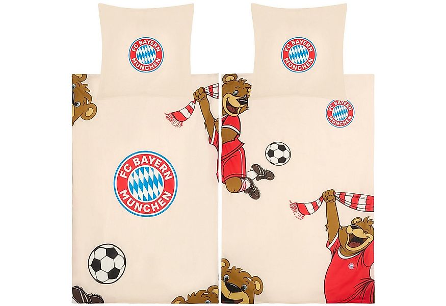 BERONAGE Kinderbettwäsche FC Bayern München Berni Maskottchen Bettwäsche Li günstig online kaufen